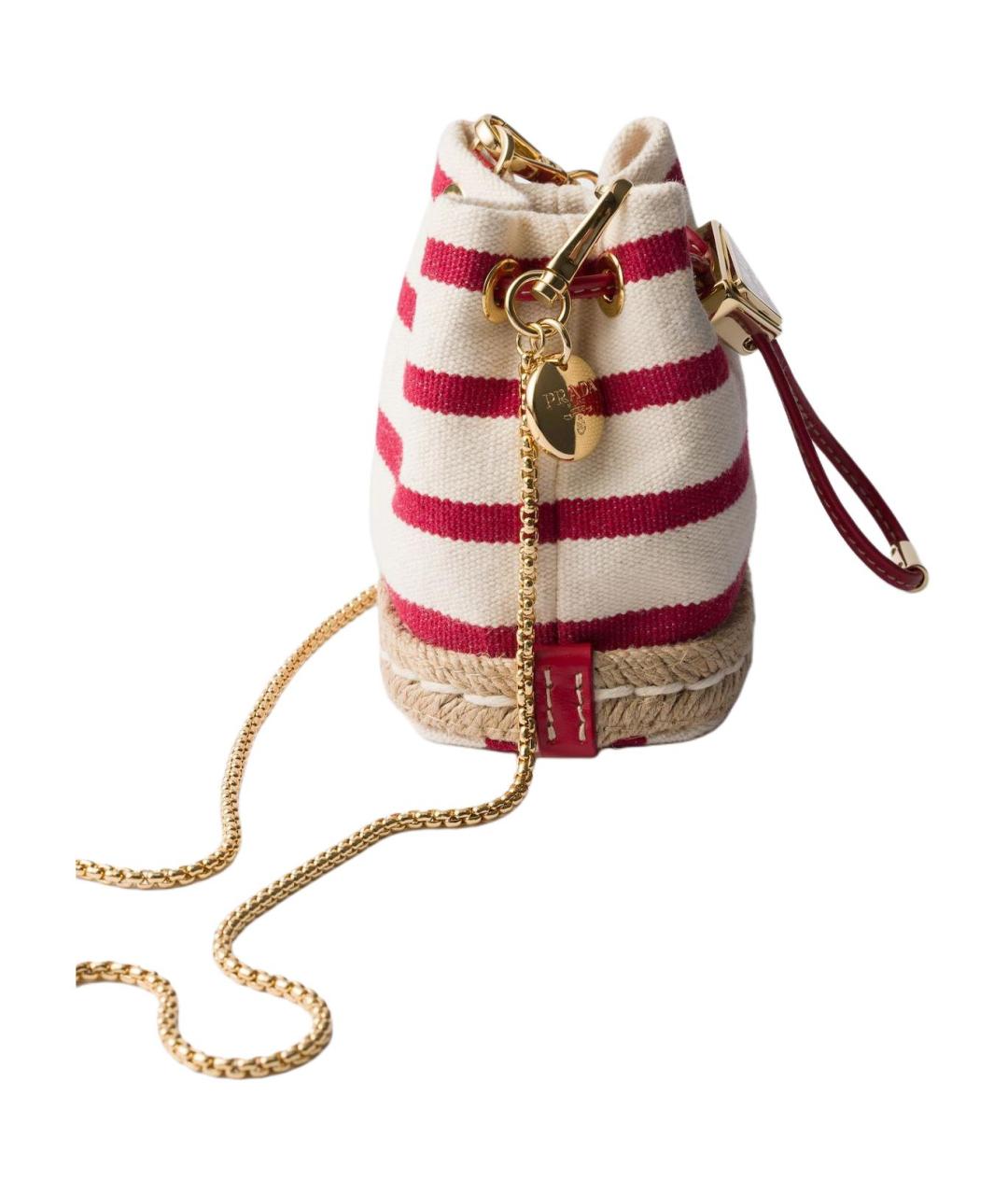 PRADA Красная хлопковая сумка через плечо, фото 3