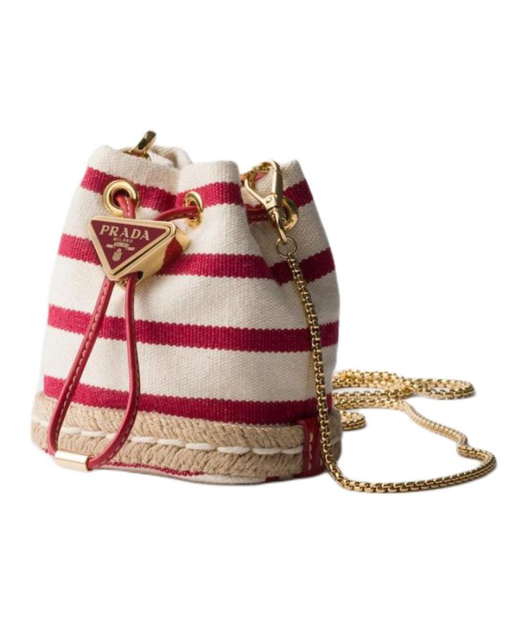 PRADA Красная хлопковая сумка через плечо, фото 2