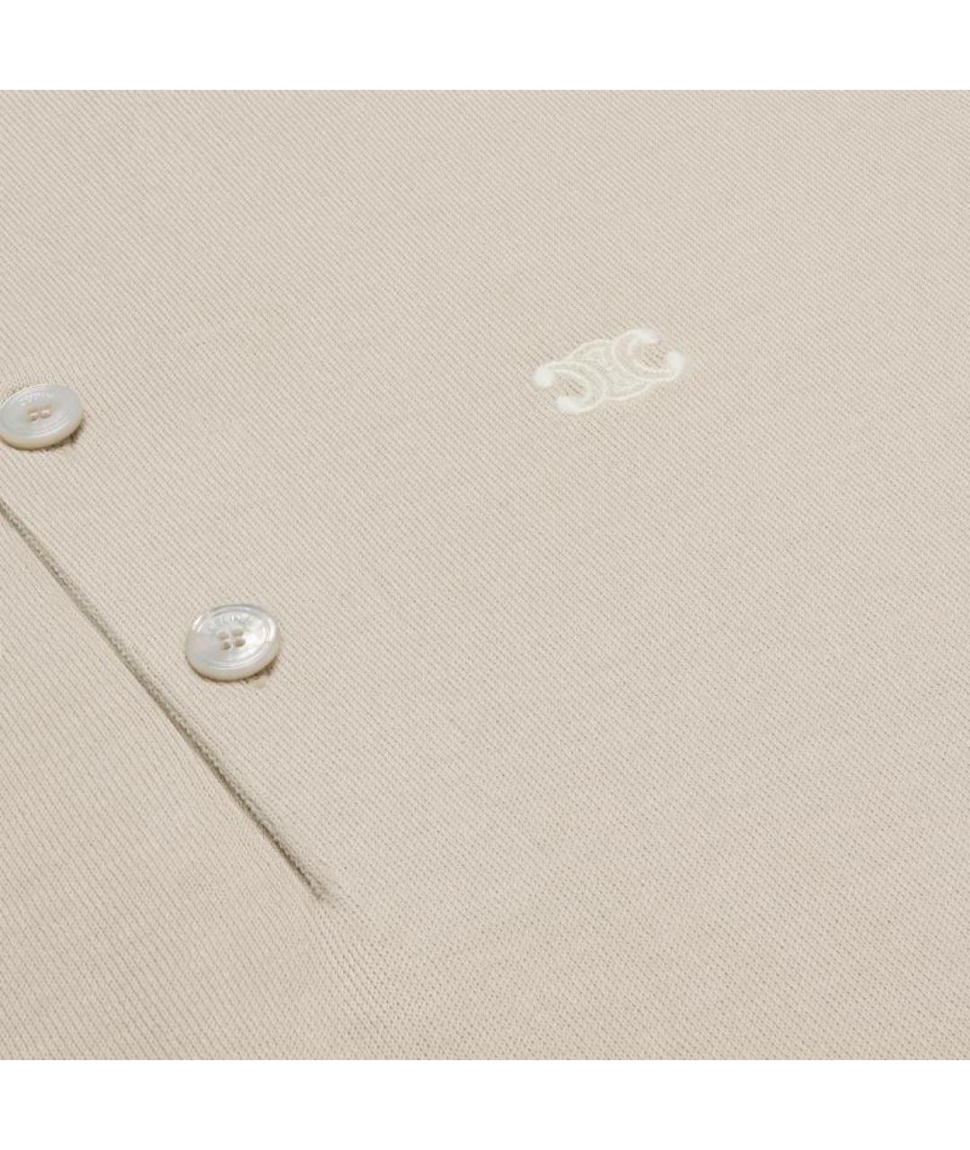 CELINE Коричневое поло с коротким рукавом, фото 3