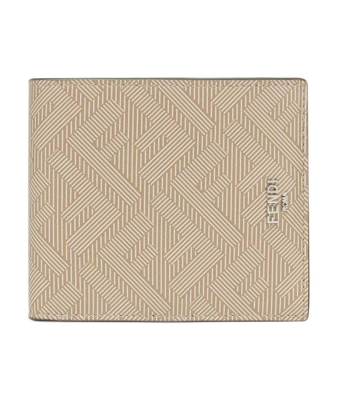 FENDI Бежевый кожаный кошелек, фото 1