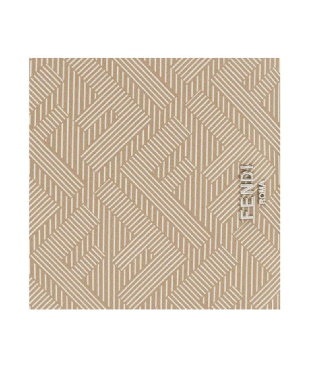 FENDI Бежевый кожаный кошелек, фото 4