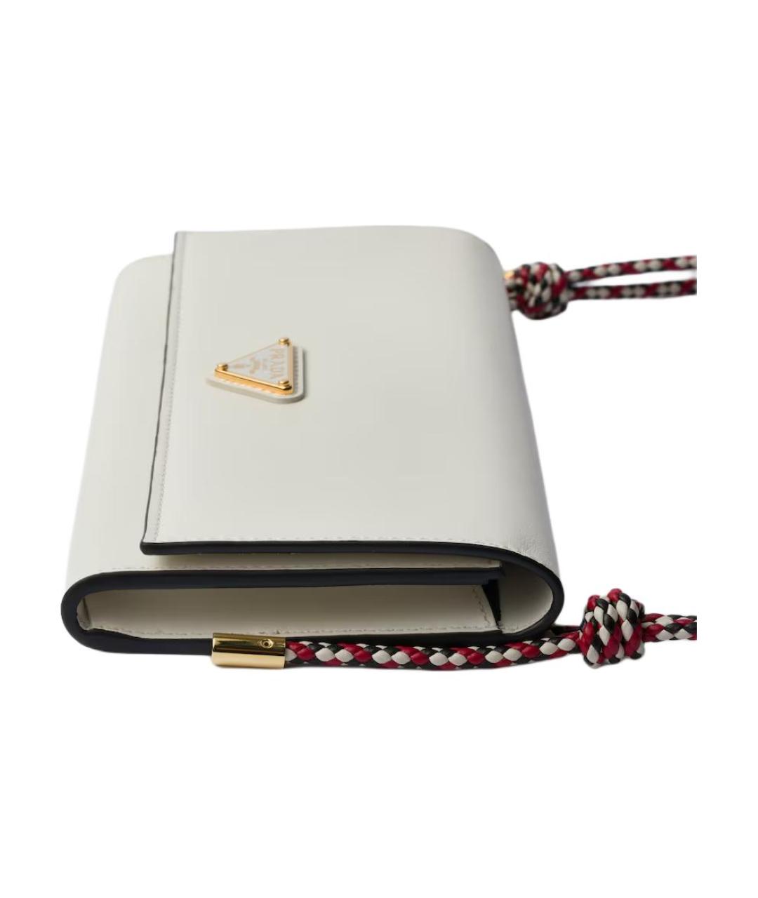 PRADA Белый кожаный кошелек, фото 2