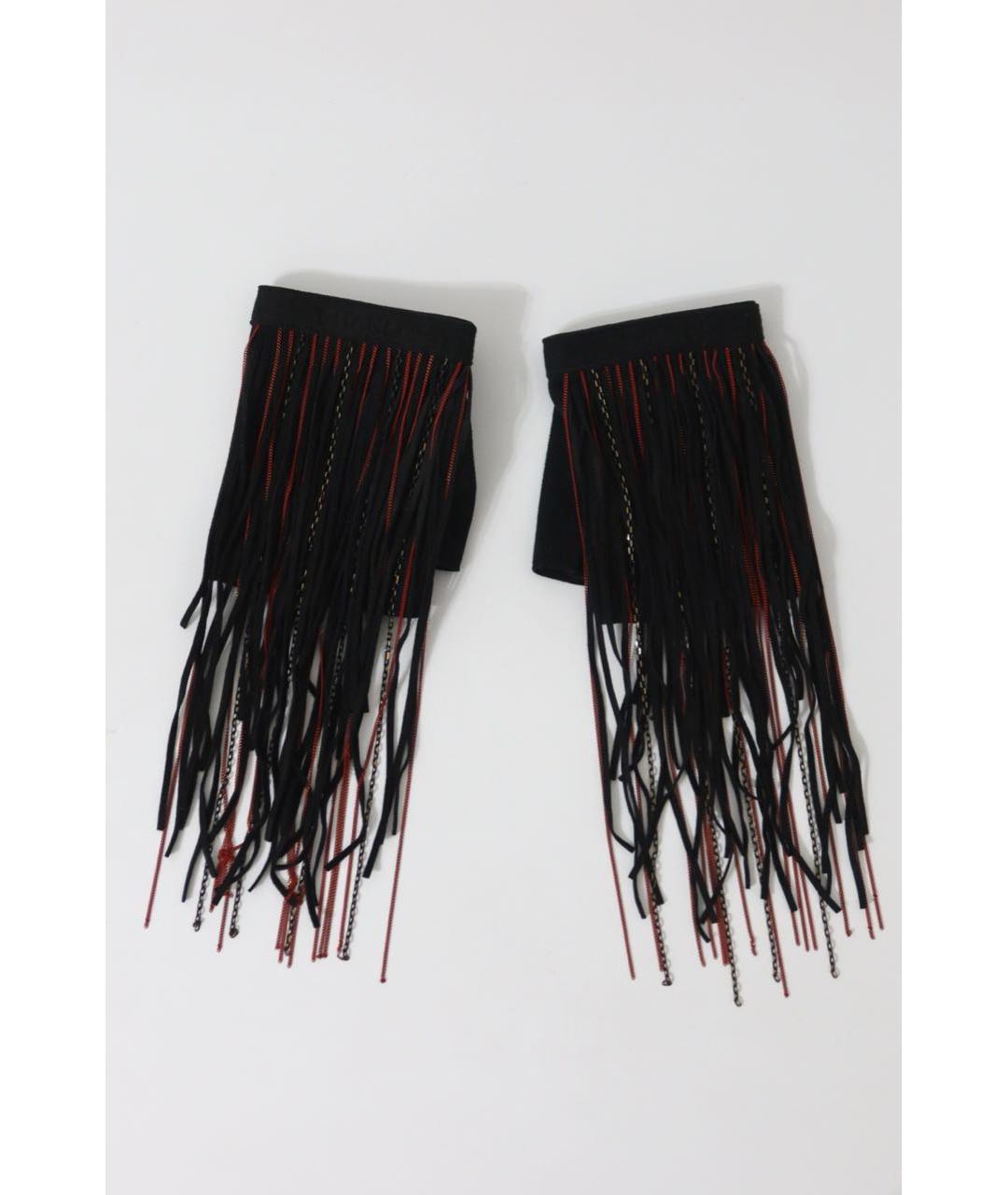 CHANEL Черные шерстяные митенки, фото 2