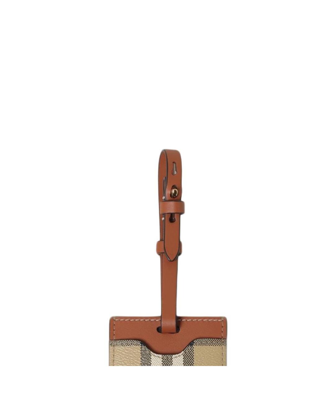 BURBERRY Коричневый кожаный кардхолдер, фото 3