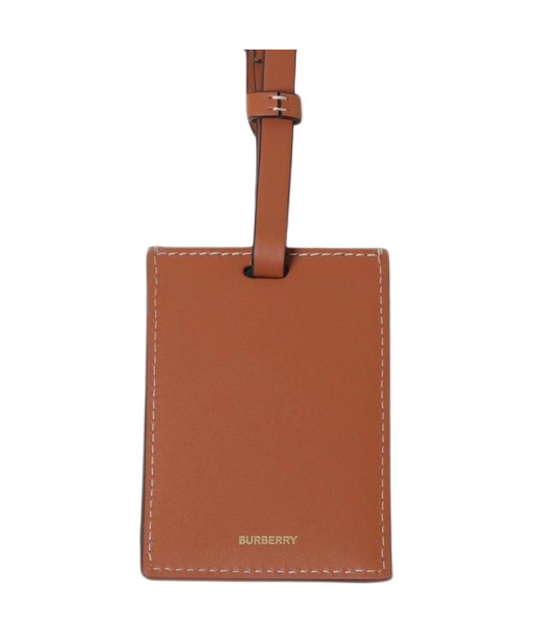 BURBERRY Коричневый кожаный кардхолдер, фото 4