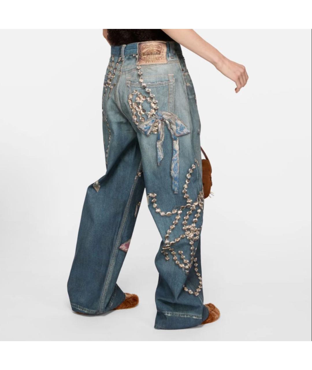 ACNE STUDIOS Голубые джинсы клеш, фото 5
