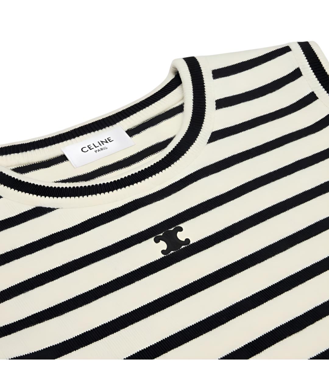 CELINE Черная хлопковая майка, фото 6