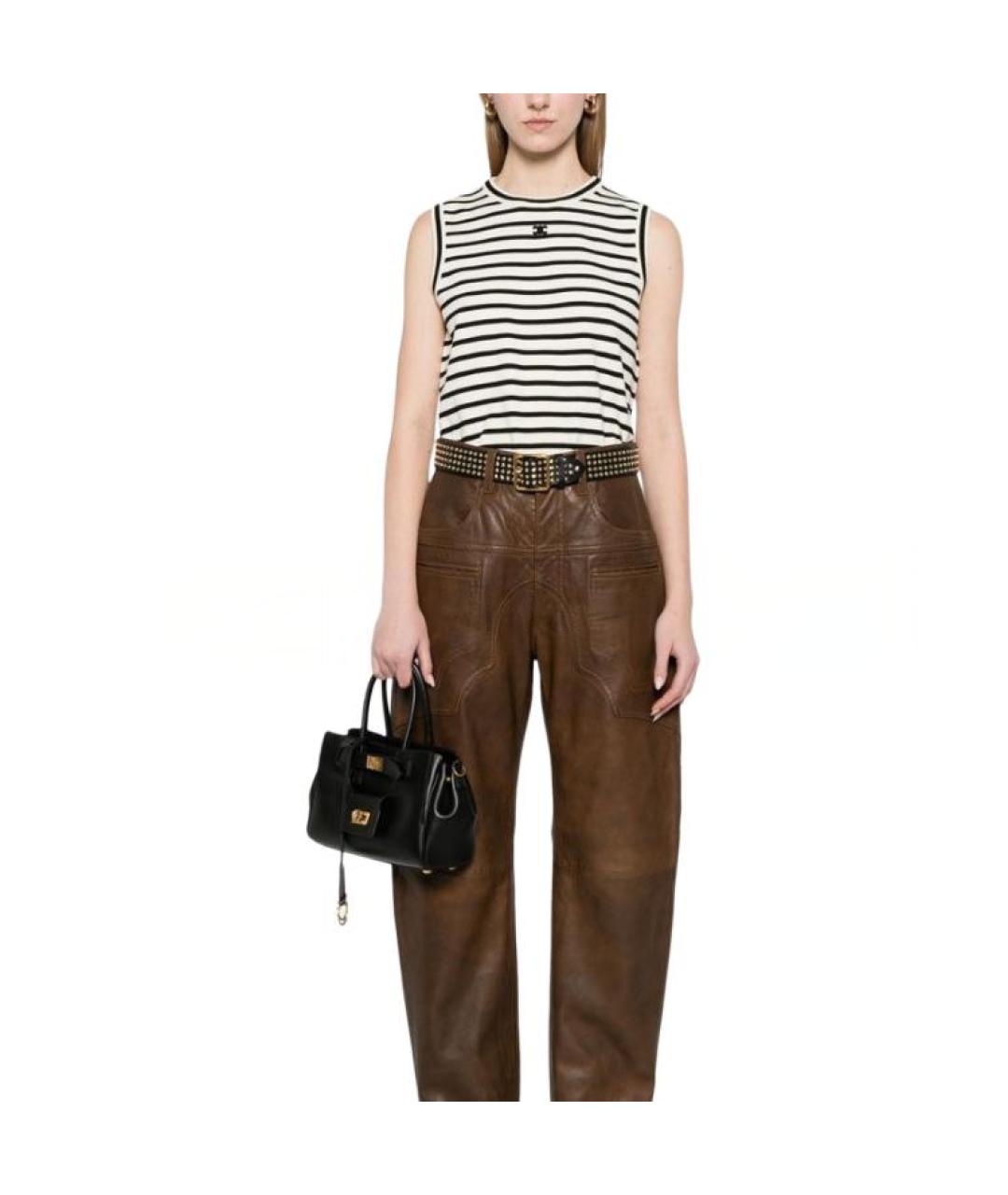 CELINE Черная хлопковая майка, фото 3