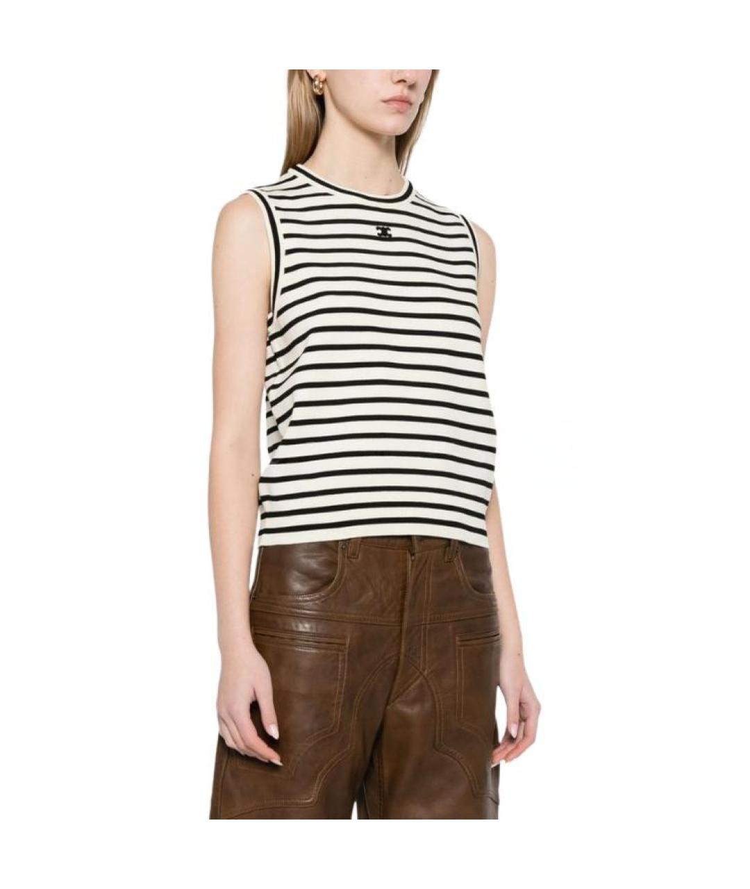 CELINE Черная хлопковая майка, фото 5