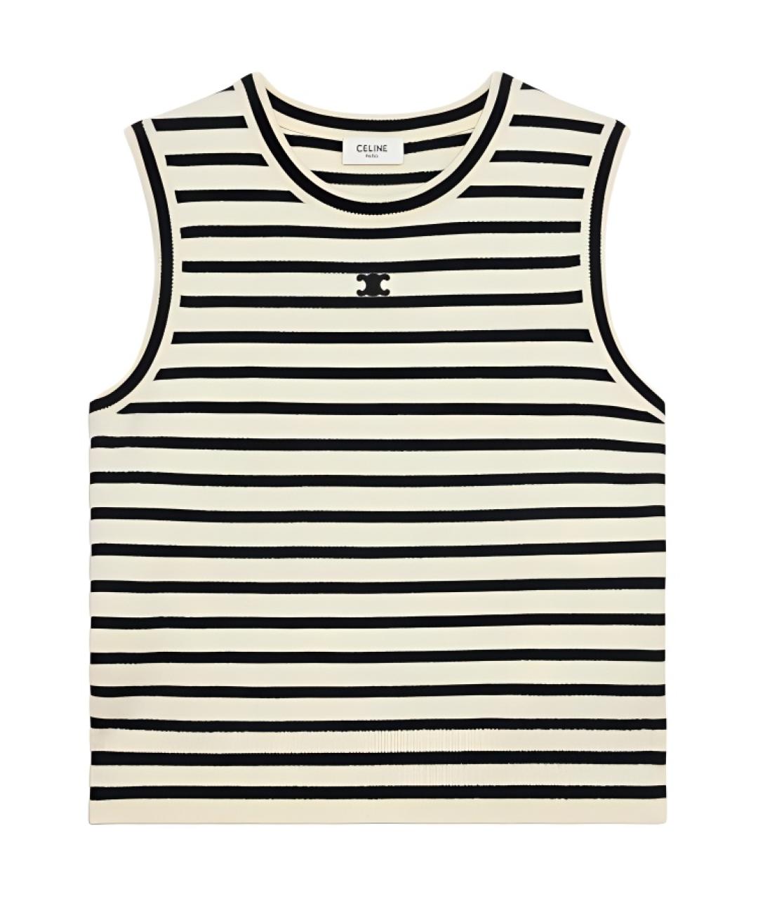 CELINE Черная хлопковая майка, фото 1