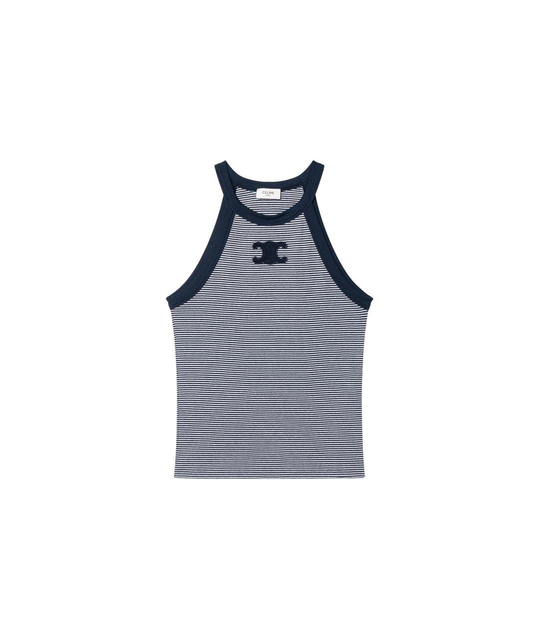 CELINE Синяя майка, фото 1