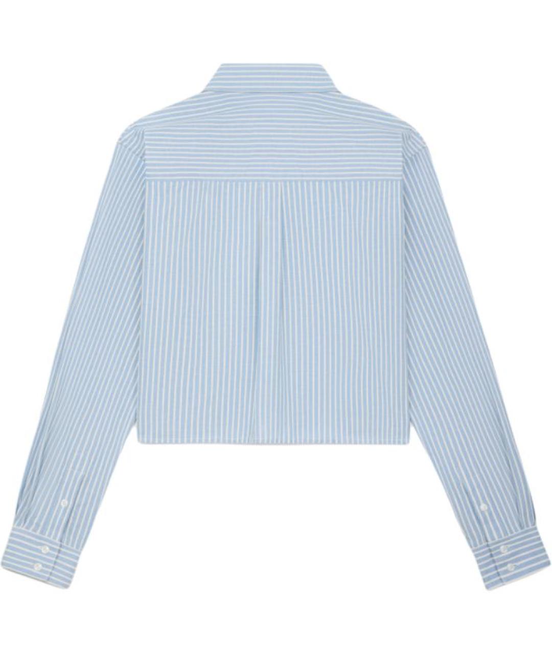 CELINE Голубая хлопковая рубашка, фото 2