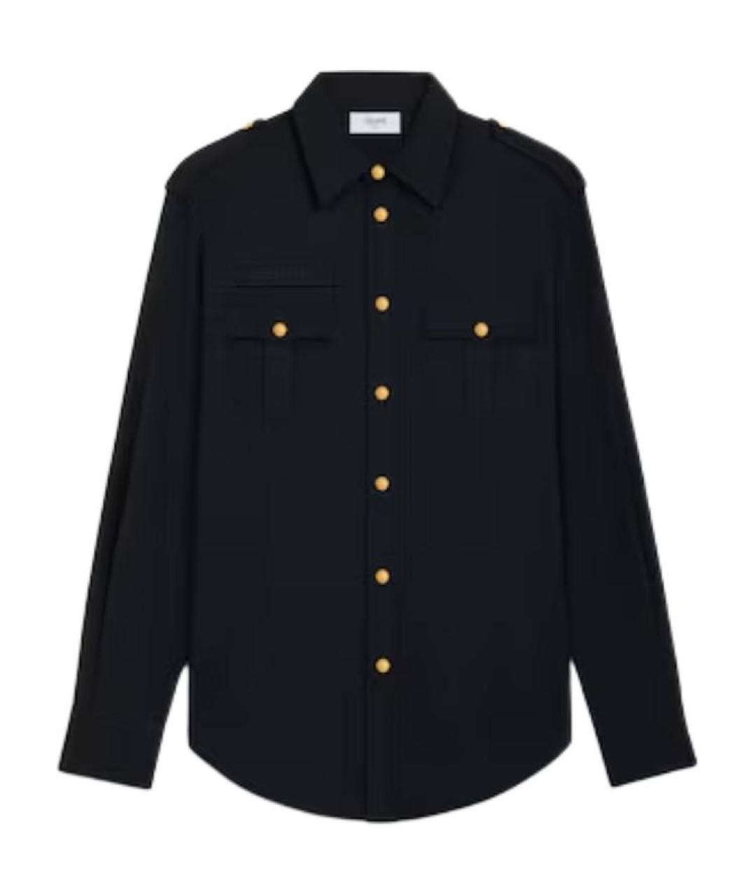 CELINE Темно-синяя хлопковая классическая рубашка, фото 1