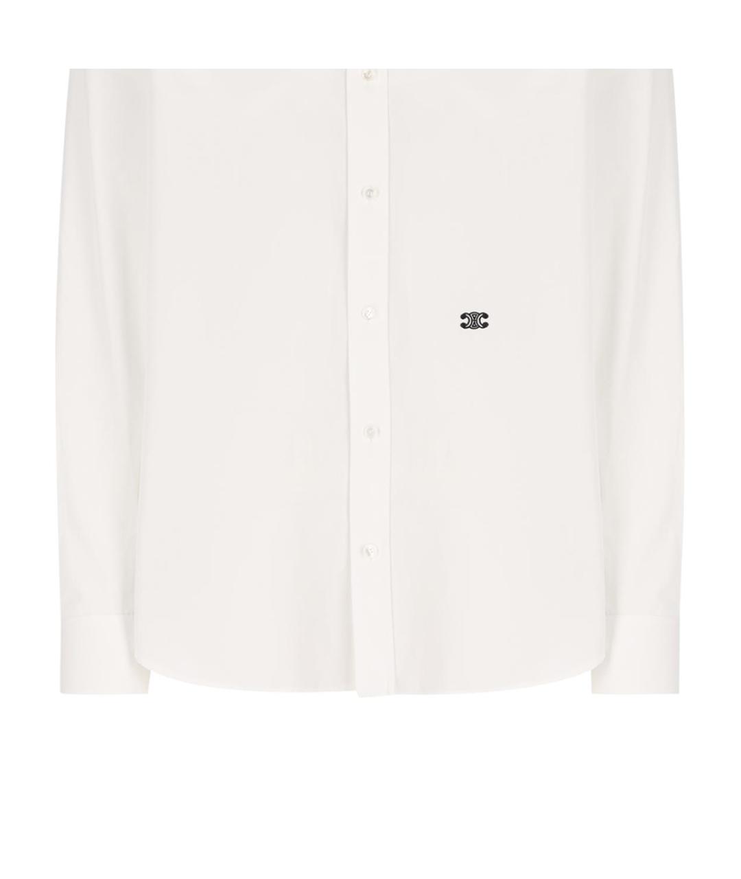 CELINE Белая хлопковая классическая рубашка, фото 6
