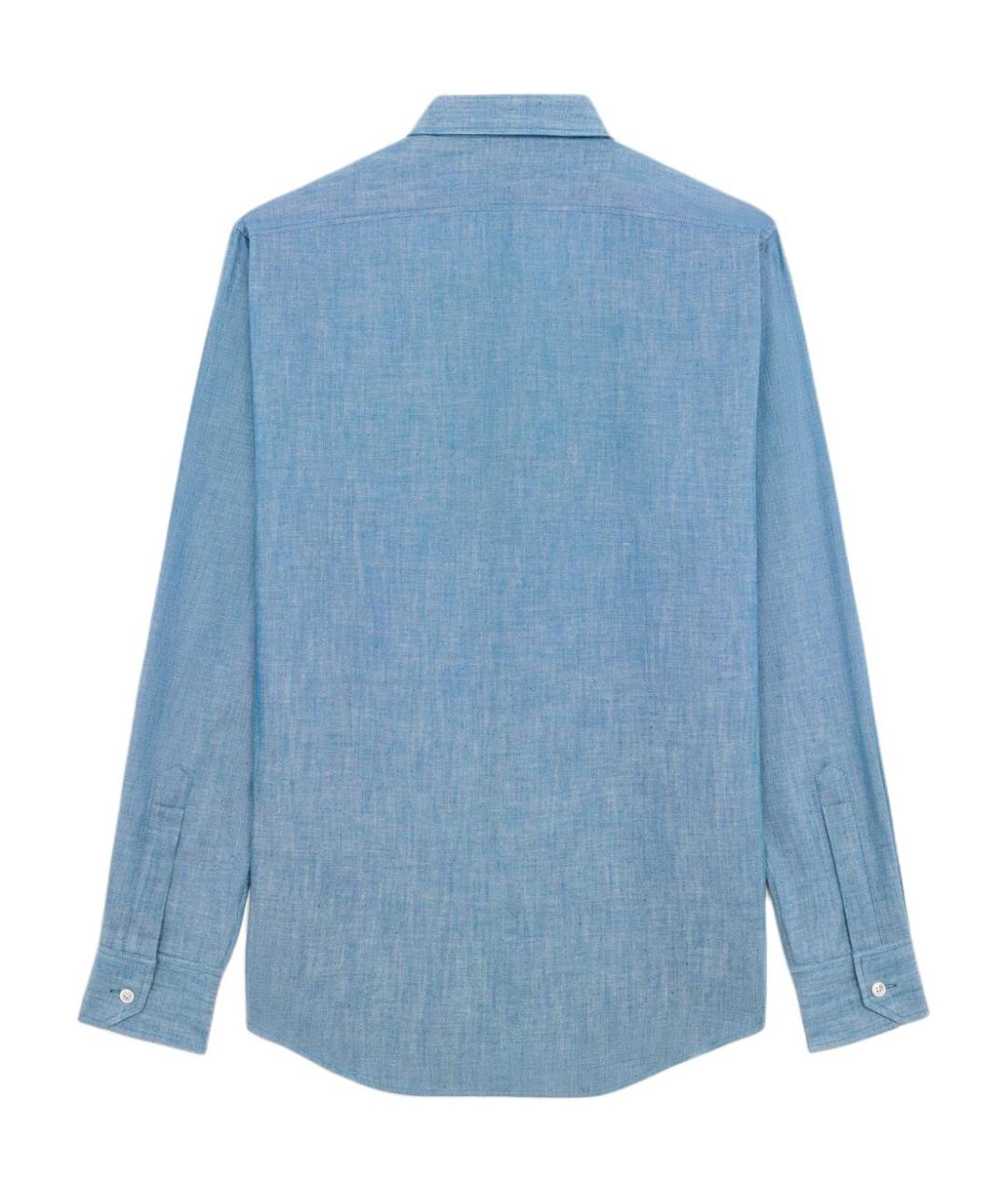 CELINE Синяя хлопковая классическая рубашка, фото 2