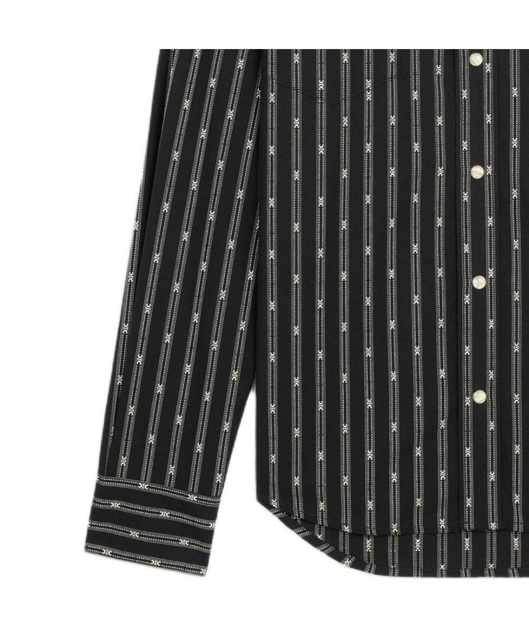 CELINE Черная хлопковая кэжуал рубашка, фото 5