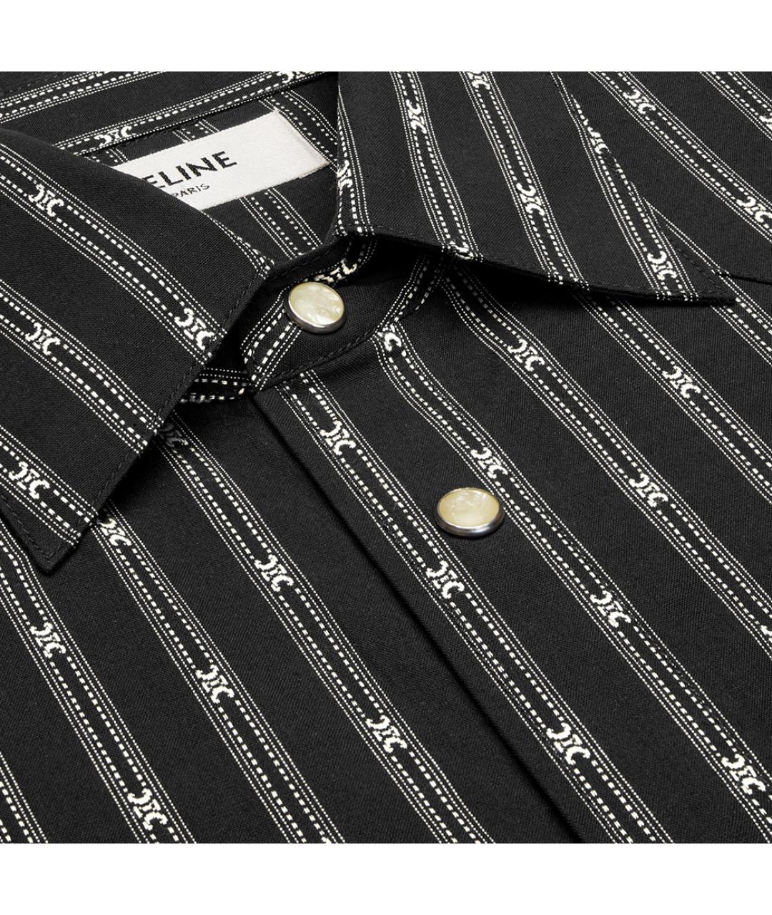 CELINE Черная хлопковая кэжуал рубашка, фото 3