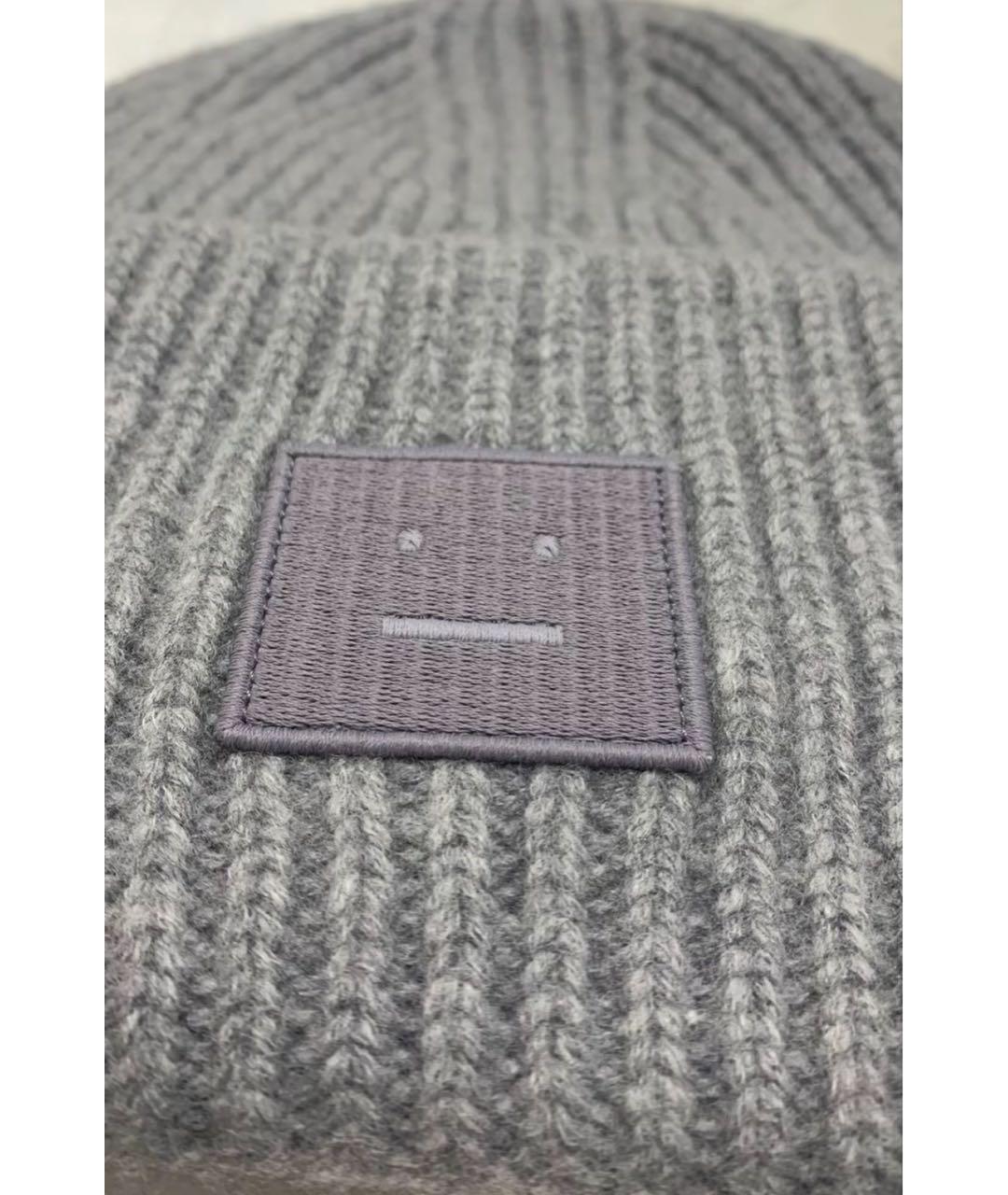 ACNE STUDIOS Серая шерстяная шапка, фото 6