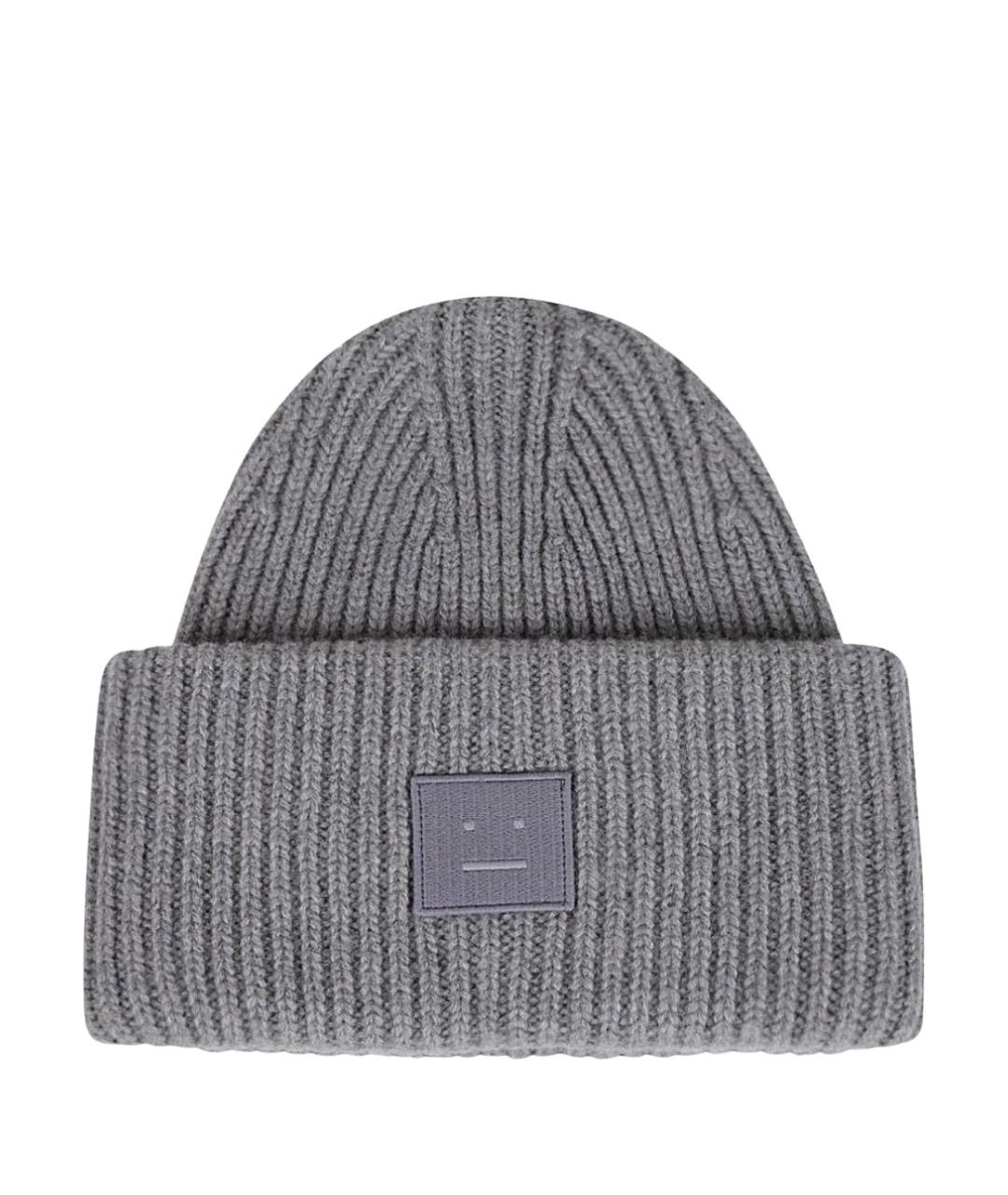 ACNE STUDIOS Серая шерстяная шапка, фото 1