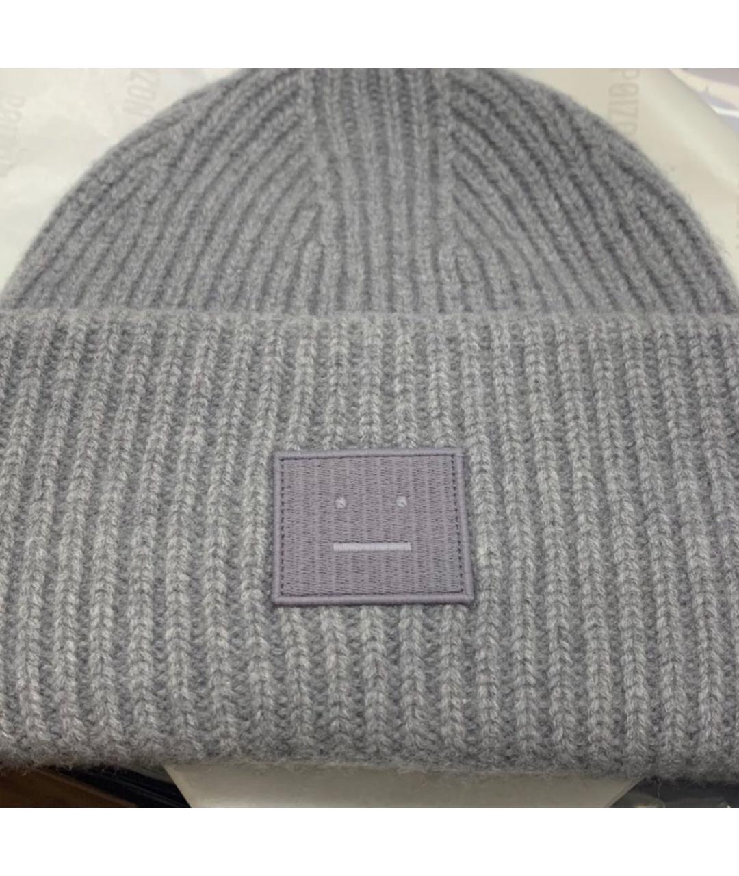 ACNE STUDIOS Серая шерстяная шапка, фото 5