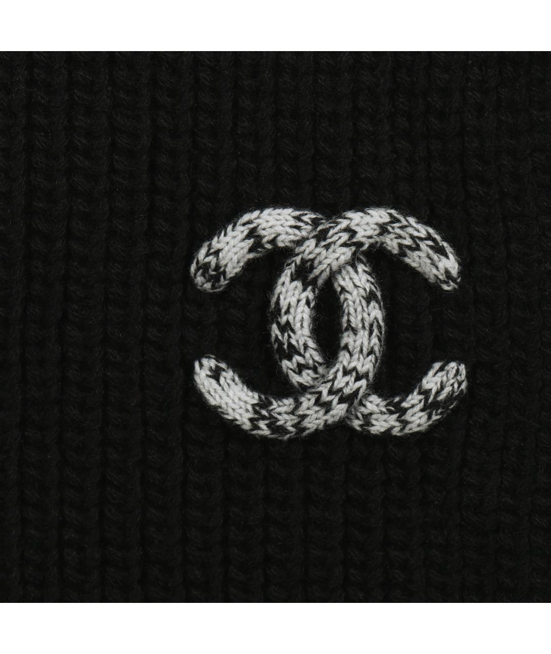 CHANEL Серый шарф, фото 3