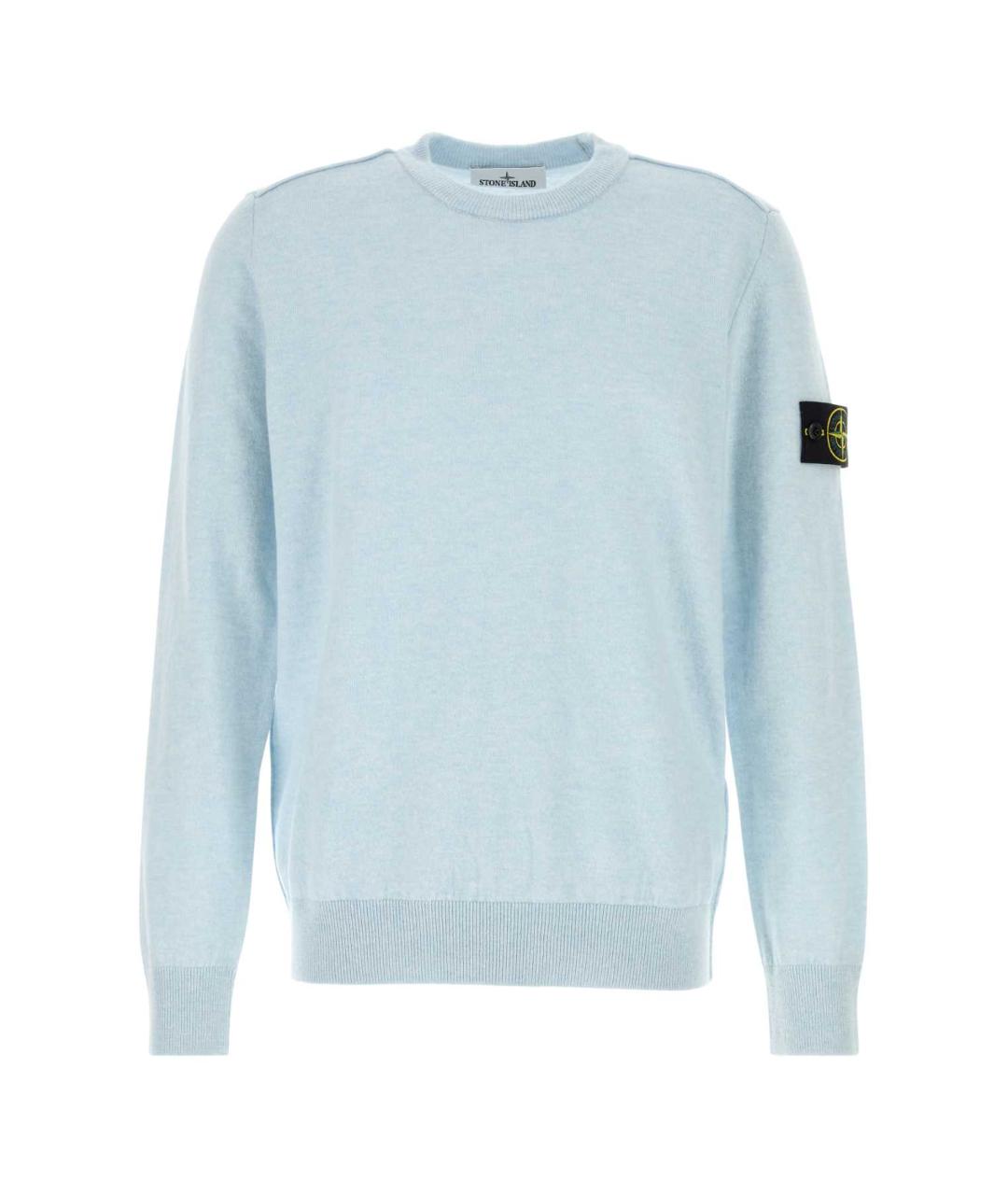 STONE ISLAND Голубой шерстяной джемпер / свитер, фото 1