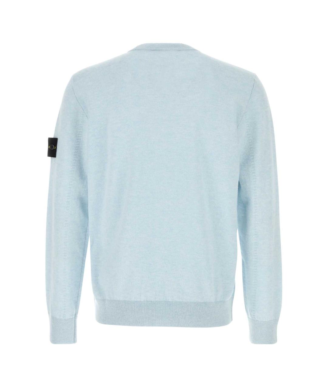 STONE ISLAND Голубой шерстяной джемпер / свитер, фото 2
