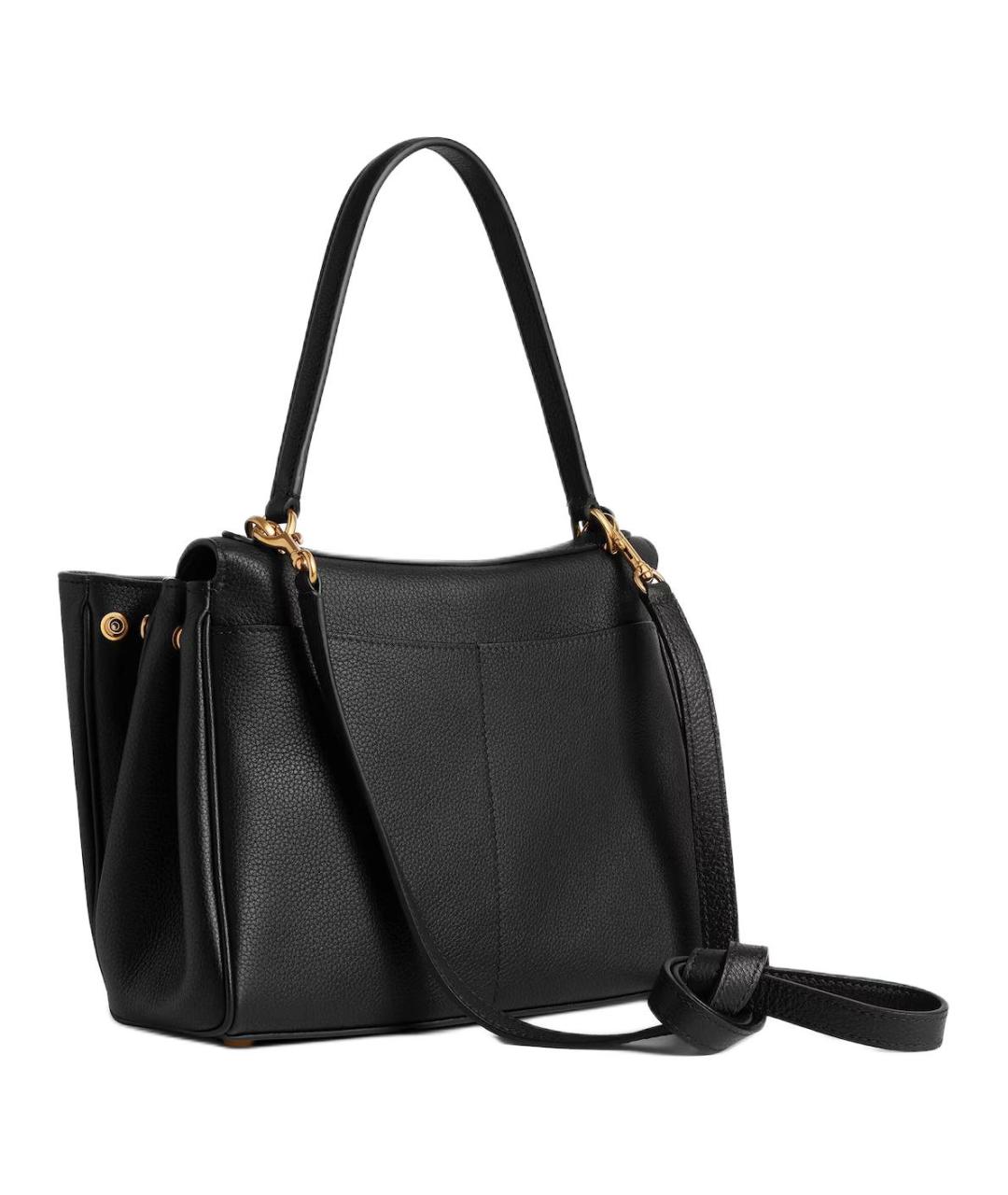 BALENCIAGA Черная кожаная сумка через плечо, фото 5