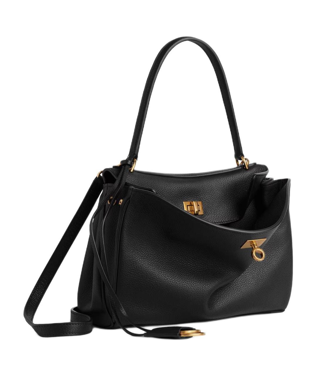 BALENCIAGA Черная кожаная сумка через плечо, фото 2