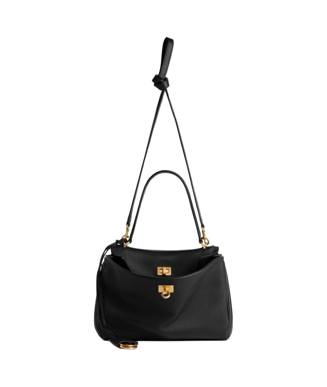 BALENCIAGA Черная кожаная сумка через плечо, фото 3