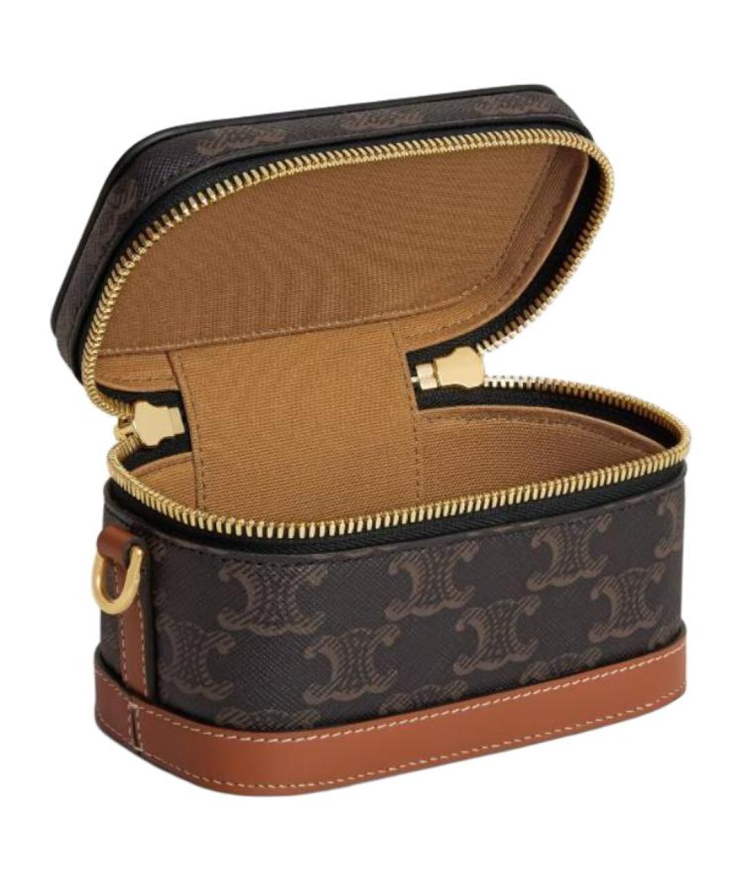 CELINE Коричневая сумка с короткими ручками, фото 4