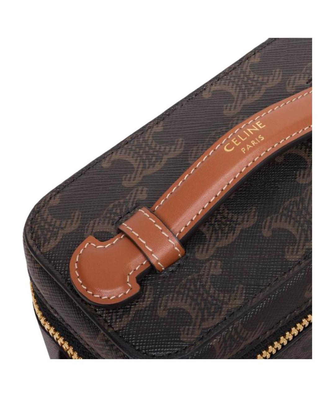 CELINE Коричневая сумка с короткими ручками, фото 5