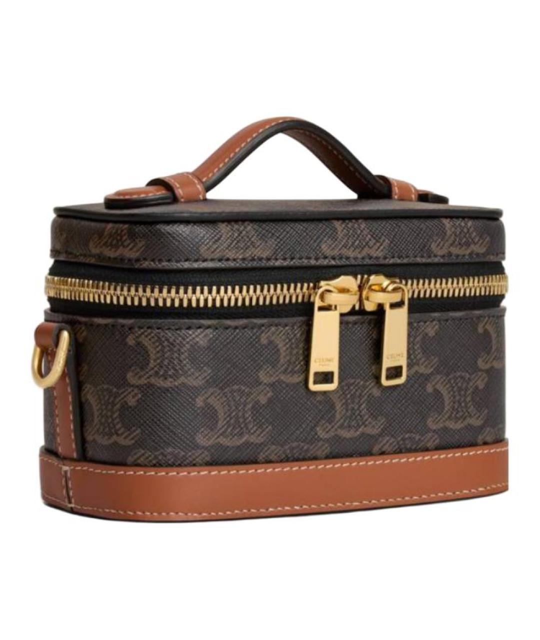 CELINE Коричневая сумка с короткими ручками, фото 2