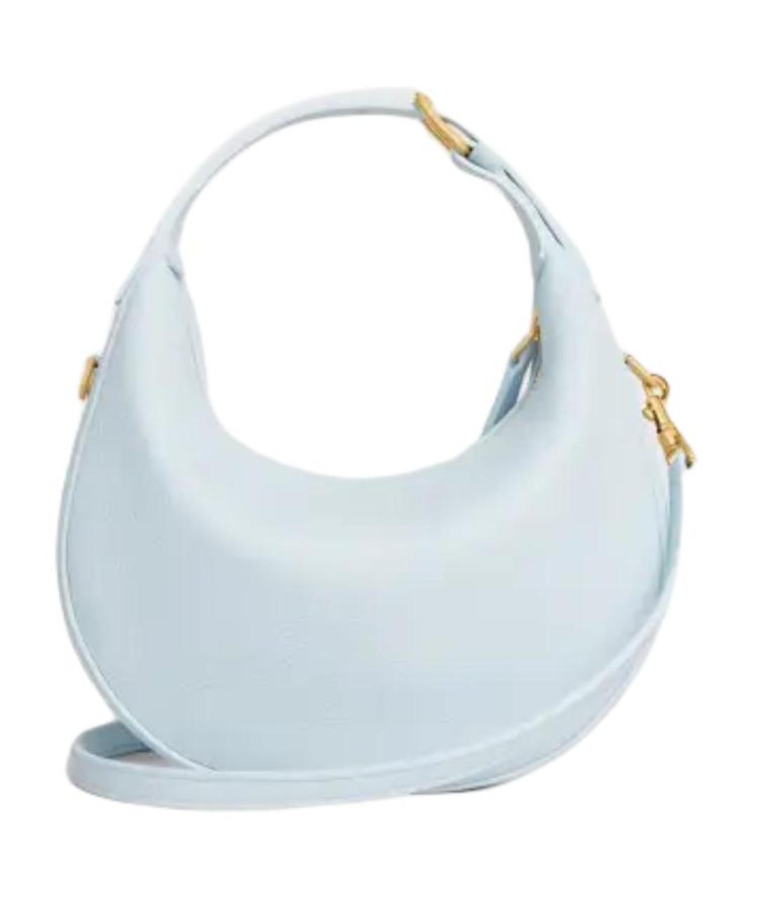 CELINE Голубая кожаная сумка через плечо, фото 3