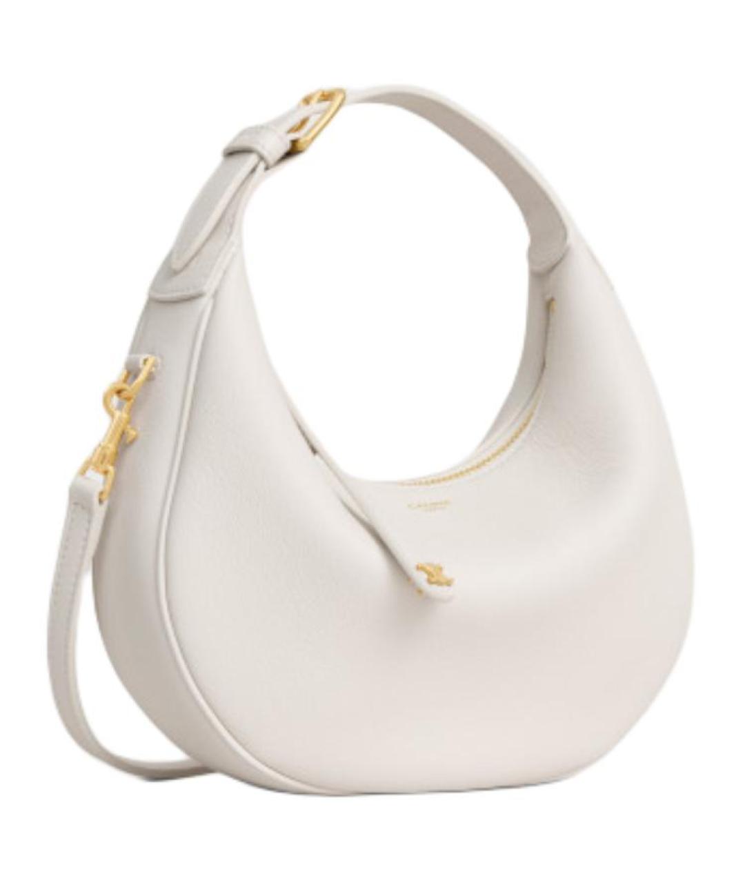 CELINE Белая кожаная сумка через плечо, фото 2