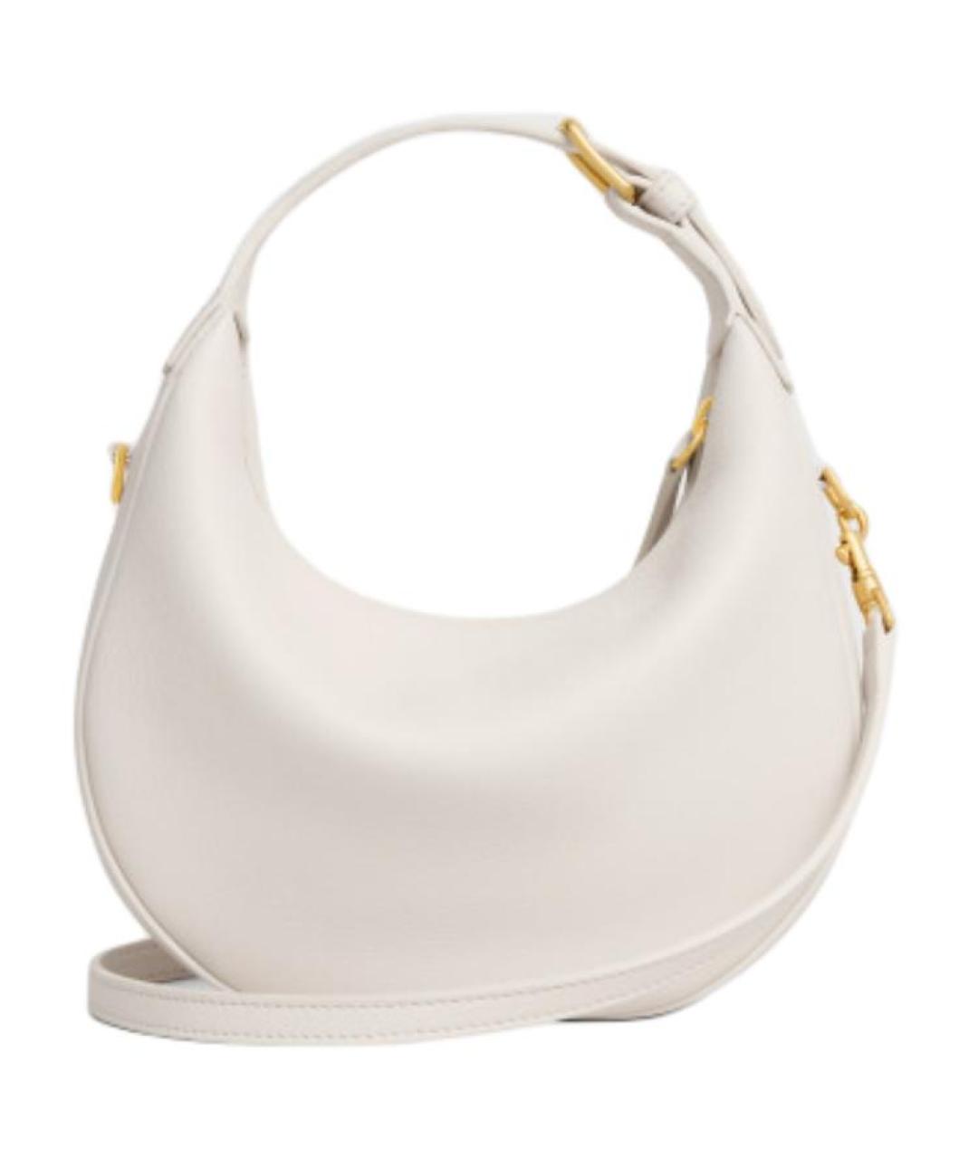 CELINE Белая кожаная сумка через плечо, фото 3