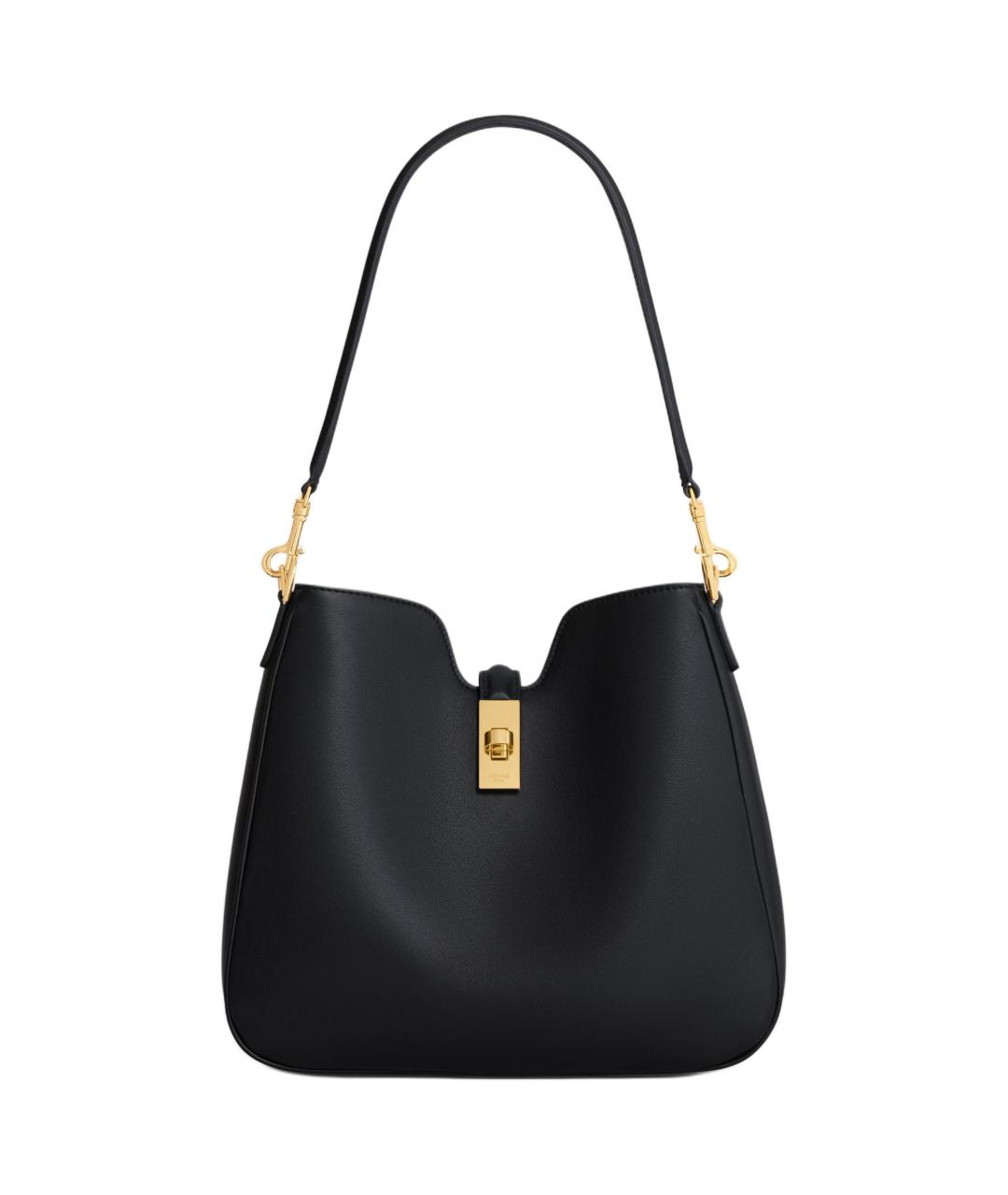 CELINE Черная кожаная сумка через плечо, фото 1