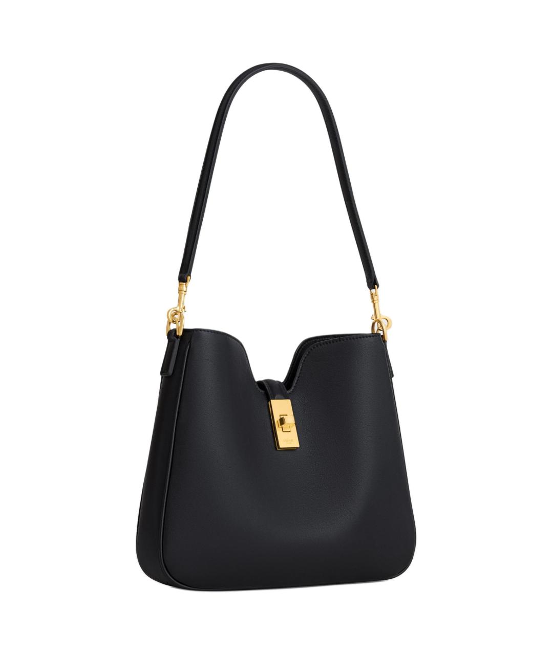 CELINE Черная кожаная сумка через плечо, фото 3