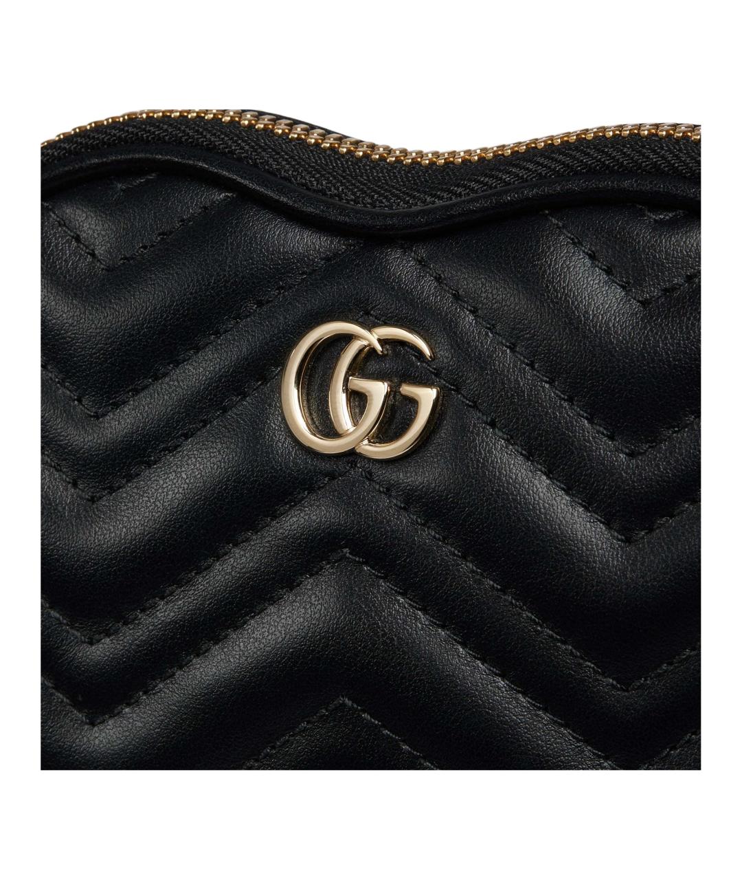 GUCCI Черная кожаная сумка через плечо, фото 7