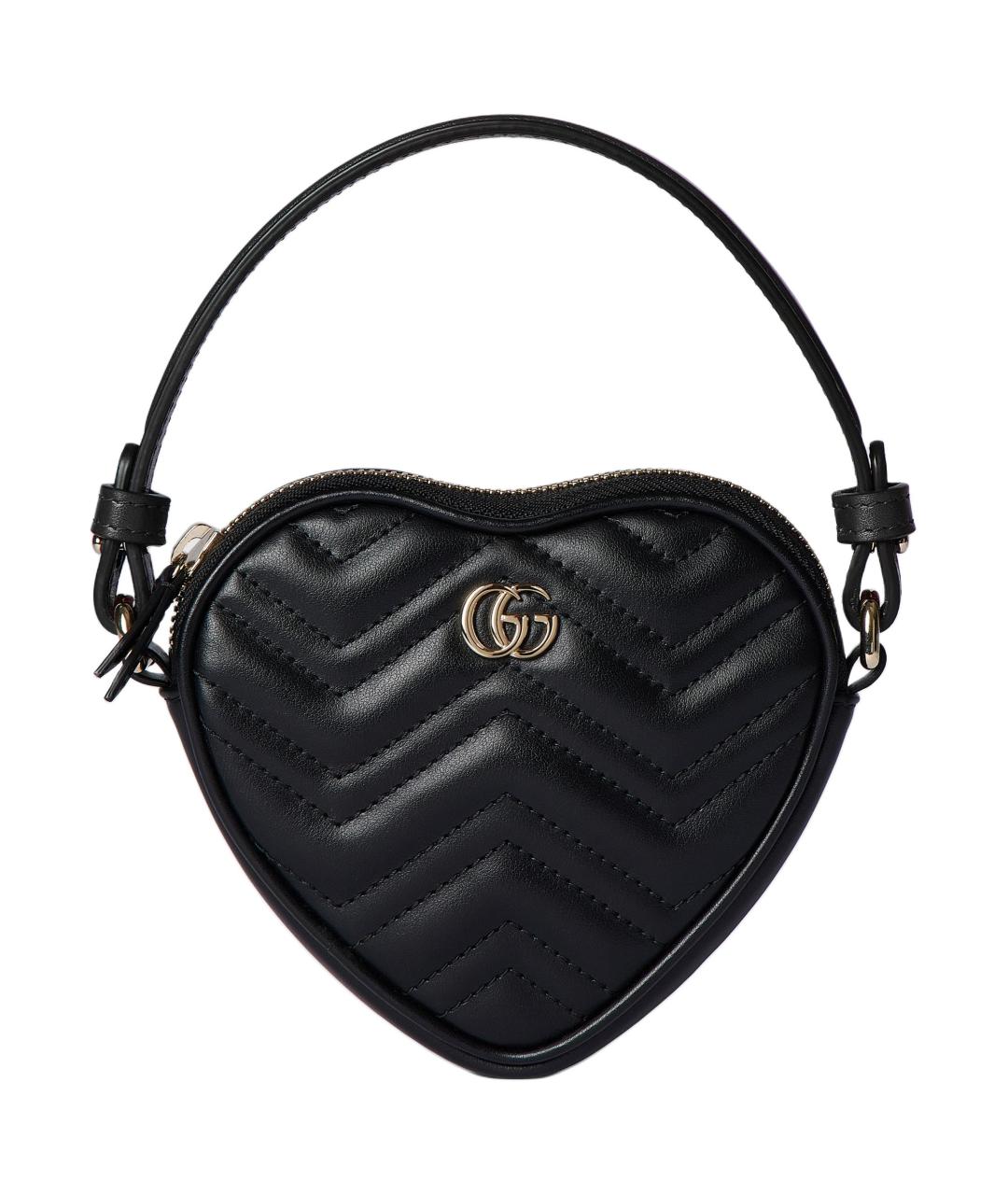 GUCCI Черная кожаная сумка через плечо, фото 1