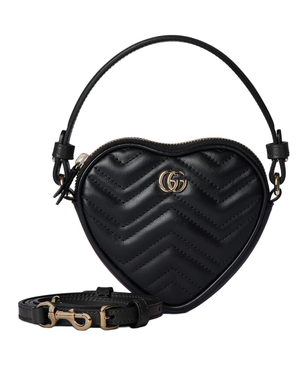 GUCCI Черная кожаная сумка через плечо, фото 2