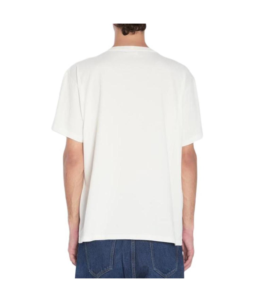 CELINE Белая хлопковая футболка, фото 4