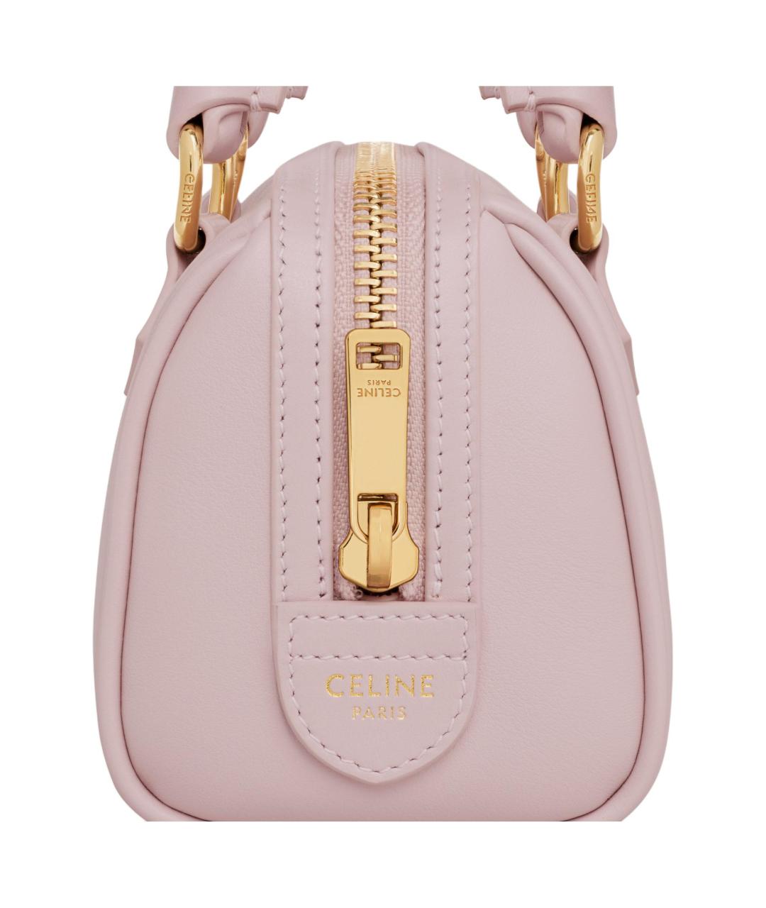 CELINE Розовая кожаная сумка через плечо, фото 5