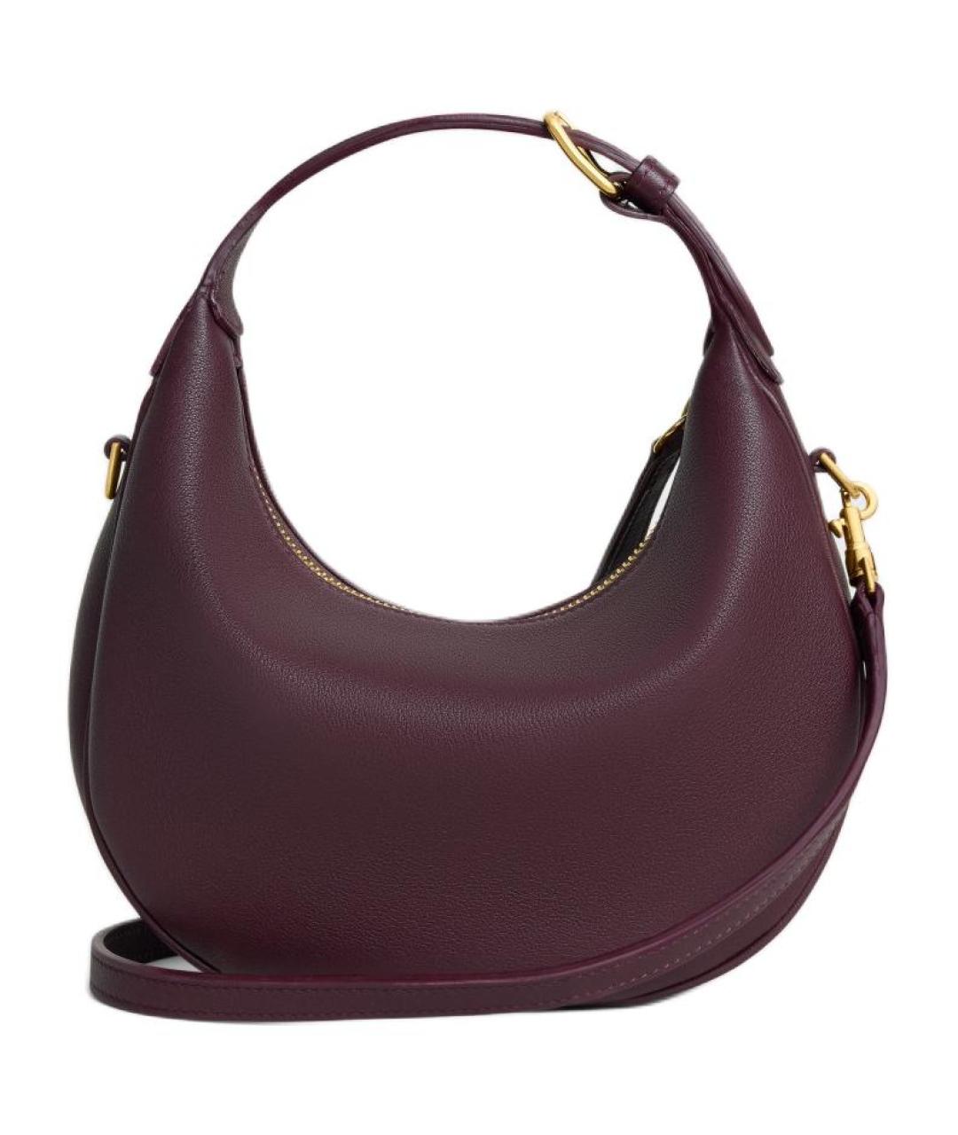 CELINE Бордовая кожаная сумка через плечо, фото 3