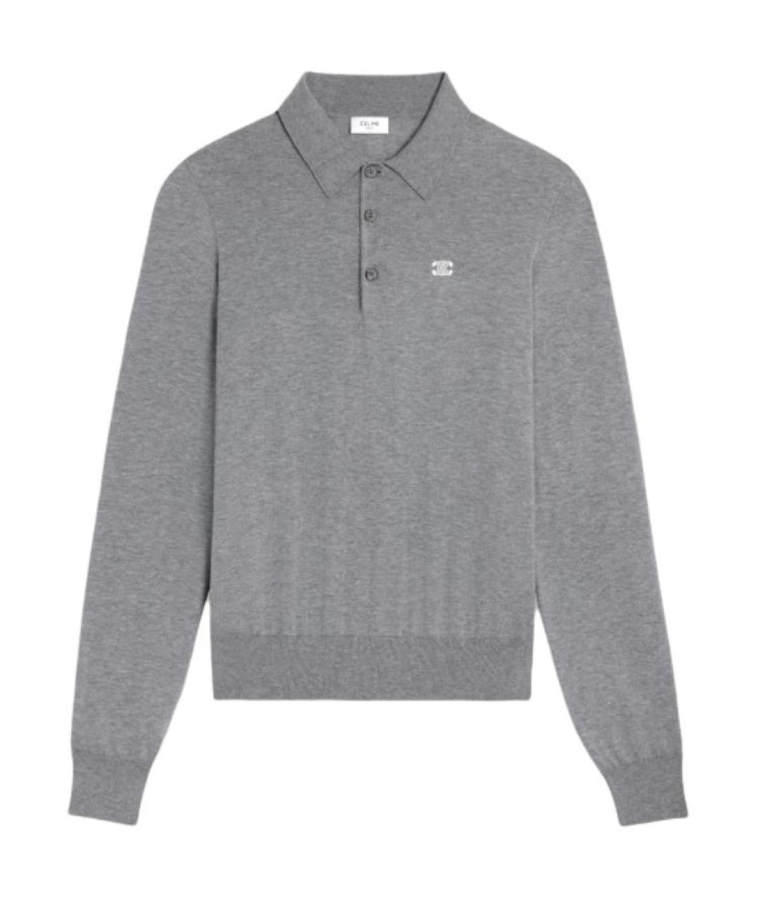 CELINE Серый хлопковый джемпер / свитер, фото 1