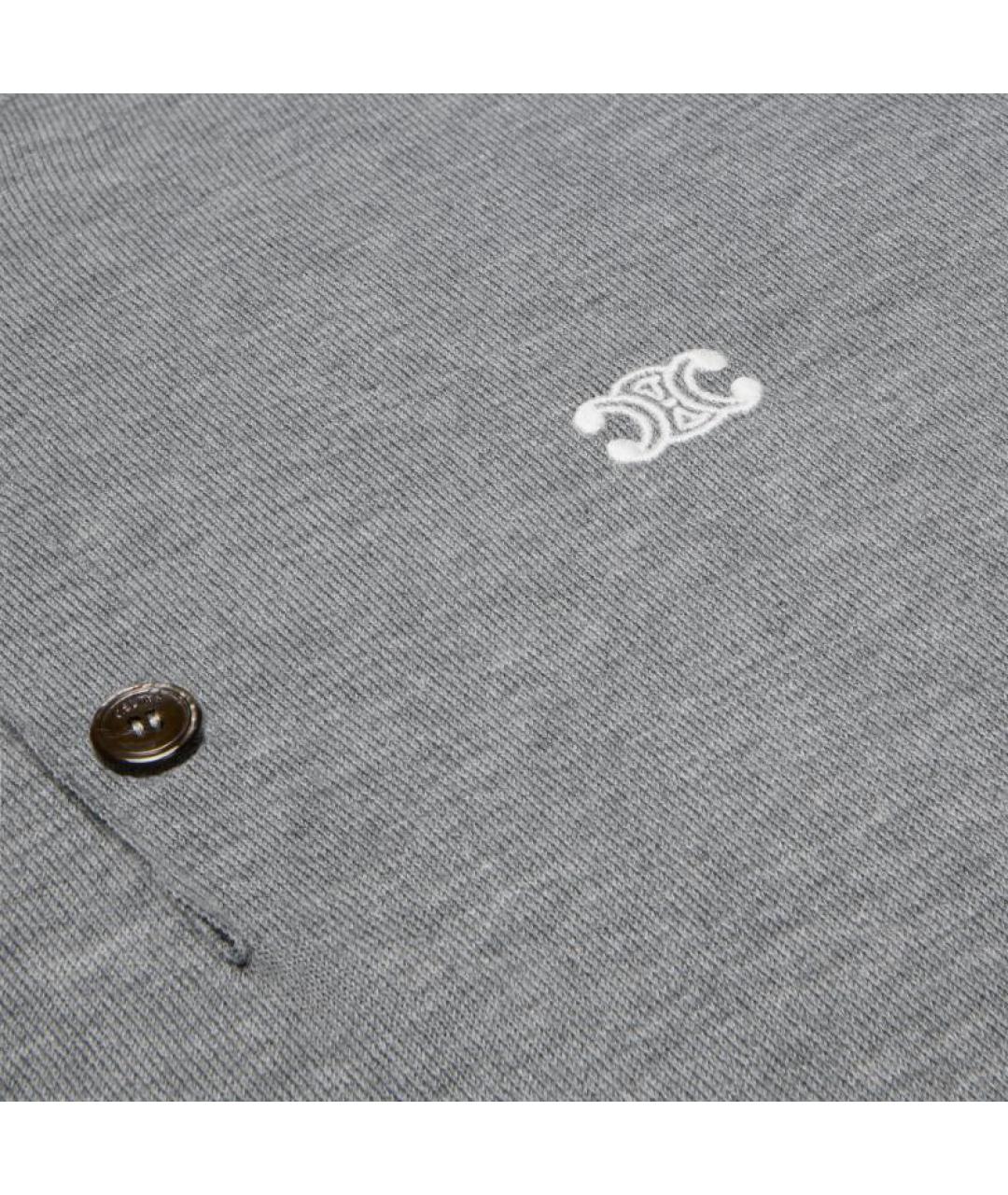 CELINE Серый хлопковый джемпер / свитер, фото 3