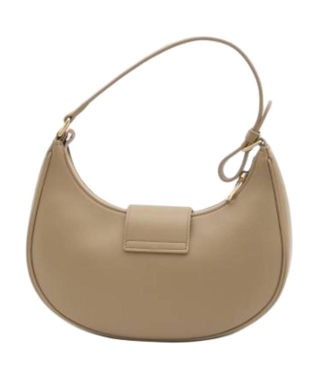 CELINE Бежевая кожаная сумка через плечо, фото 2