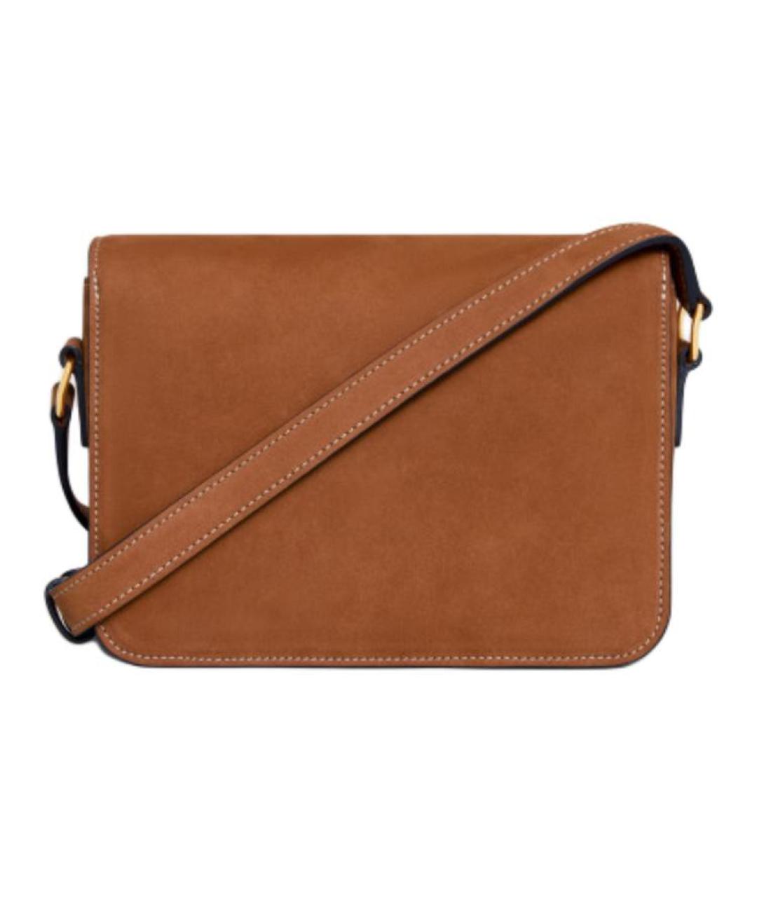 CELINE Коричневая замшевая сумка через плечо, фото 3