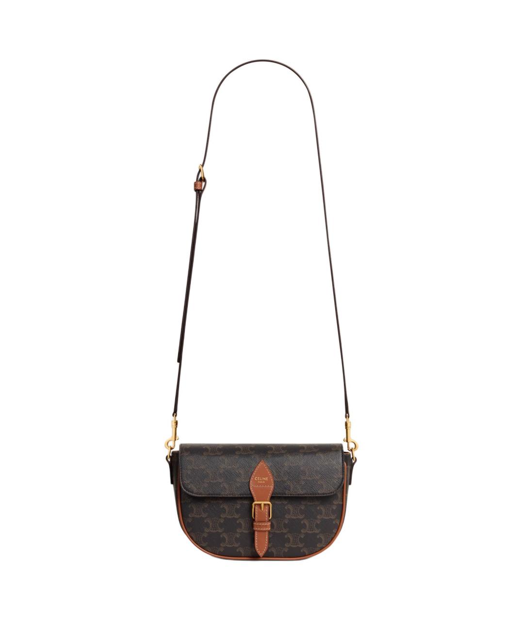 CELINE Коричневая сумка через плечо, фото 5