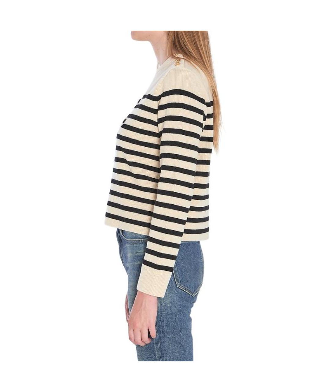 CELINE Бежевый шерстяной джемпер / свитер, фото 6